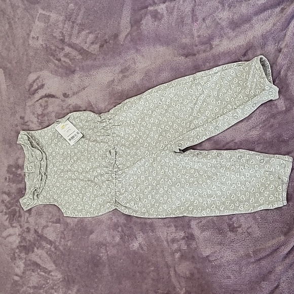 Girls Carter's One Piece Heart Print Romper (NWT) & Bonus LOVE Zip Hoodie Sz 24M - Picture 5 of 9